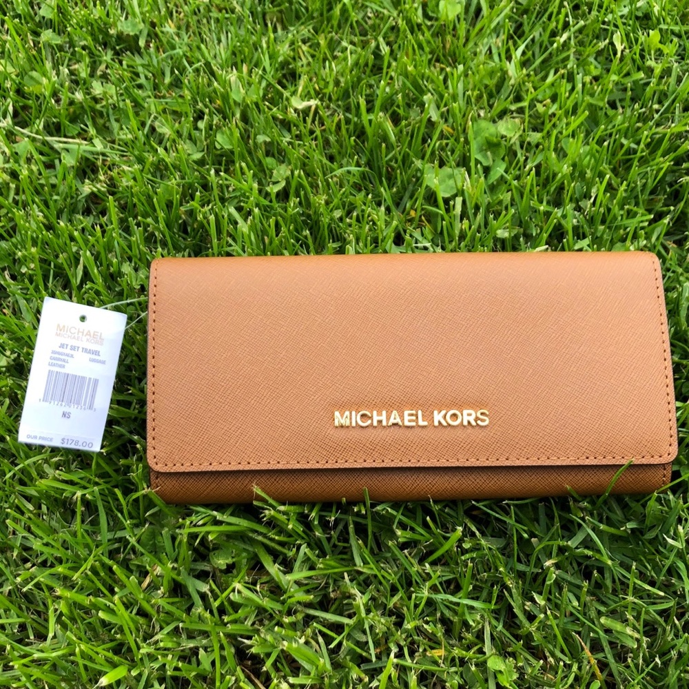 NWT Brown/Luggage Michael Kors Wallet